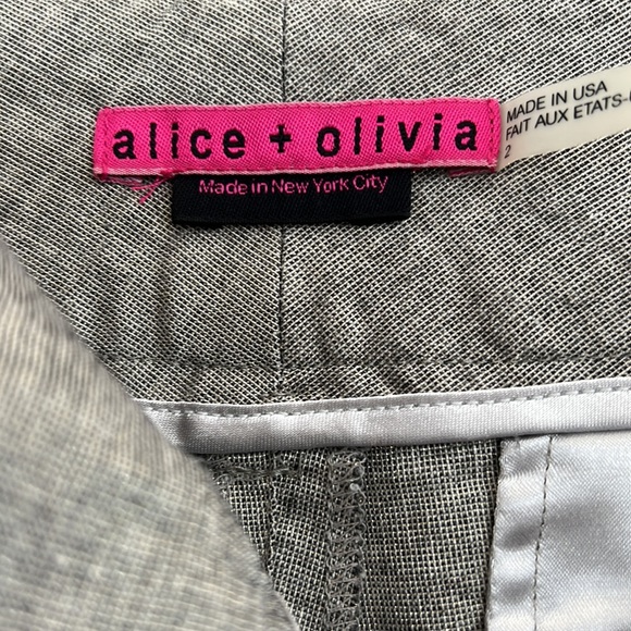 Alice and Olivia grey metallic mid rise shorts - Picture 2 of 2